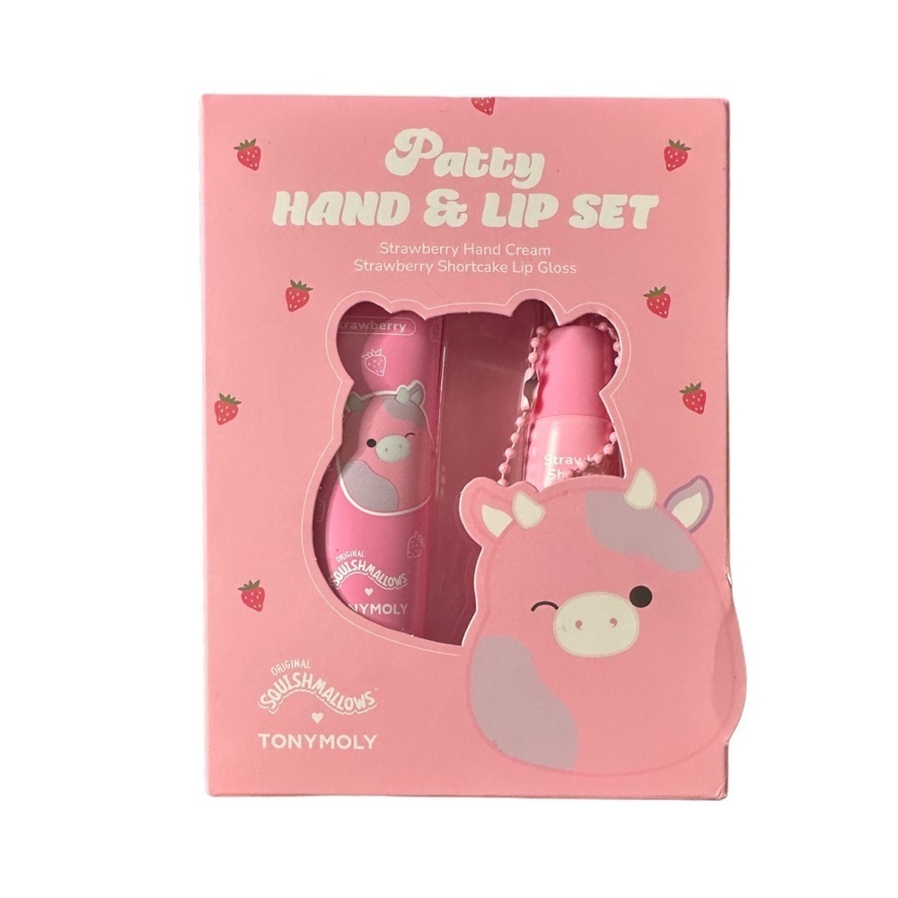 5/$25 😻 Squishmallows Patty the Cow Hand & Lip Set